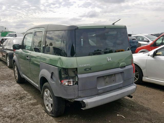 5J6YH285X3L028733 - 2003 HONDA ELEMENT EX GREEN photo 3