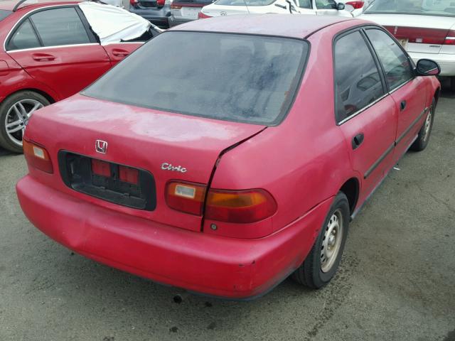 JHMEG8647SS017989 - 1995 HONDA CIVIC DX RED photo 4