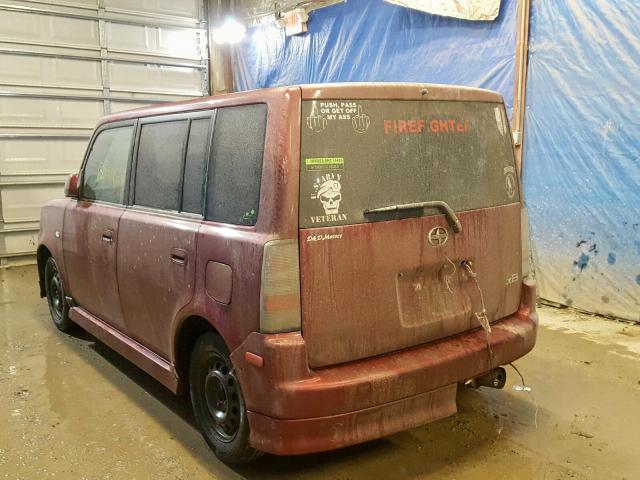 JTLKT334164074338 - 2006 TOYOTA SCION XB Марун фото 3