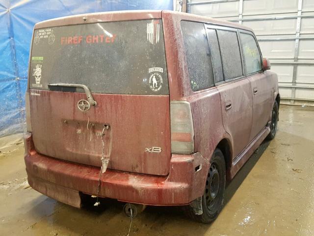JTLKT334164074338 - 2006 TOYOTA SCION XB Марун фото 4