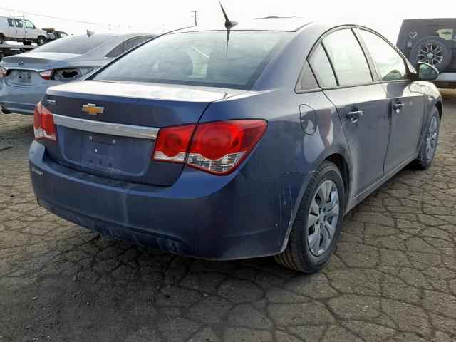 1G1PA5SH2D7153996 - 2013 CHEVROLET CRUZE LS BLUE photo 4