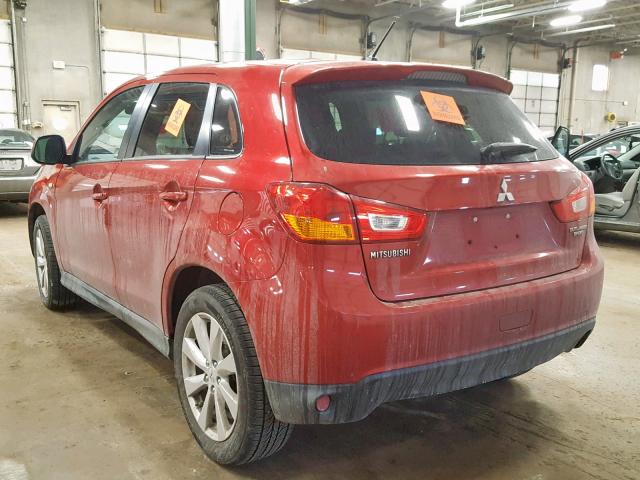 4A4AP3AU7FE001475 - 2015 MITSUBISHI OUTLANDER RED photo 3