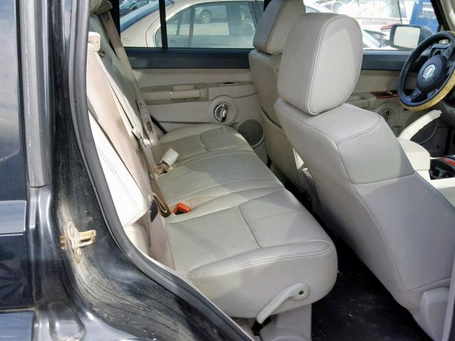 1J8HG58N96C155822 - 2006 JEEP COMMANDER შავი ფოტო 6