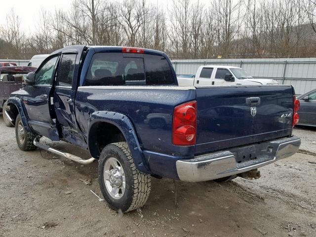 3D7KS28C07G762172 - 2007 DODGE RAM 2500 S BLUE photo 3