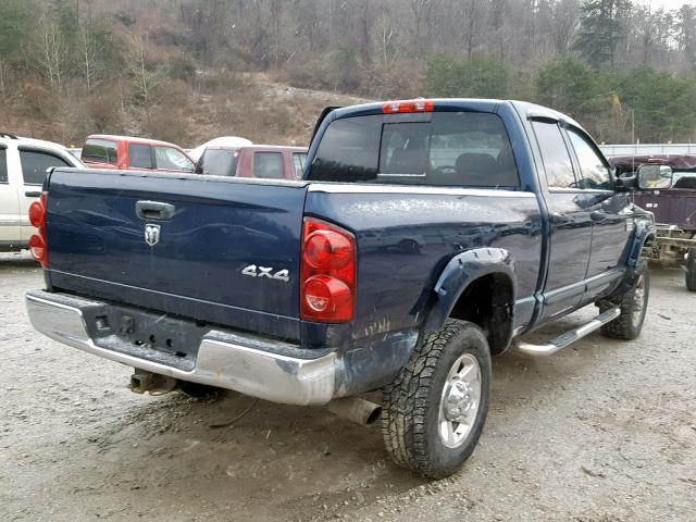 3D7KS28C07G762172 - 2007 DODGE RAM 2500 S BLUE photo 4