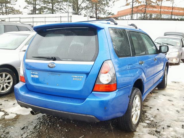 JF1SG666X8H715101 - 2008 SUBARU FORESTER S BLUE photo 4