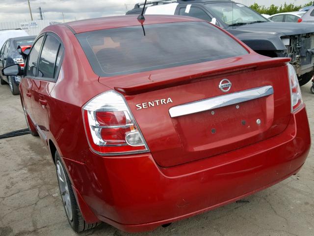 3N1AB6AP4CL680637 - 2012 NISSAN SENTRA 2.0 RED photo 3