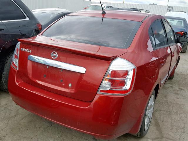 3N1AB6AP4CL680637 - 2012 NISSAN SENTRA 2.0 RED photo 4