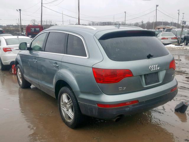 WA1BY74L27D032265 - 2007 AUDI Q7 3.6 QUA TURQUOISE photo 3