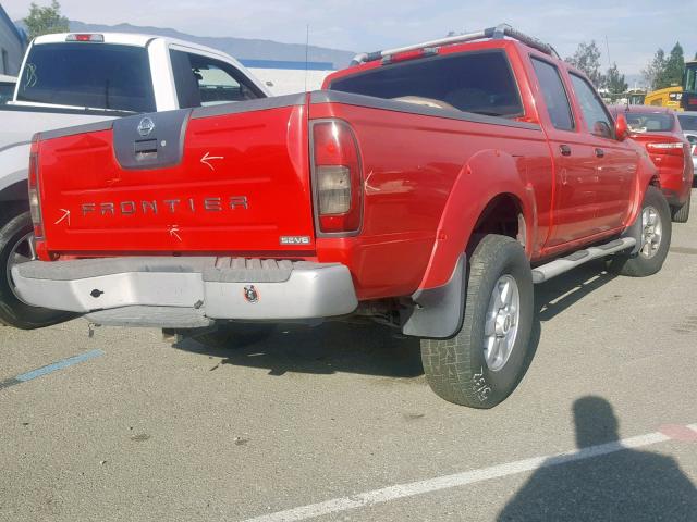 1N6ED29X43C434072 - 2003 NISSAN FRONTIER C RED photo 4