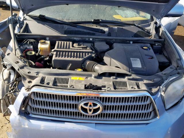 JTEEW44A982001996 - 2008 TOYOTA HIGHLANDER BLUE photo 7