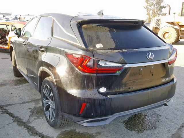 2T2ZFMCAXGC001198 - 2016 LEXUS RX 450H BLACK photo 3