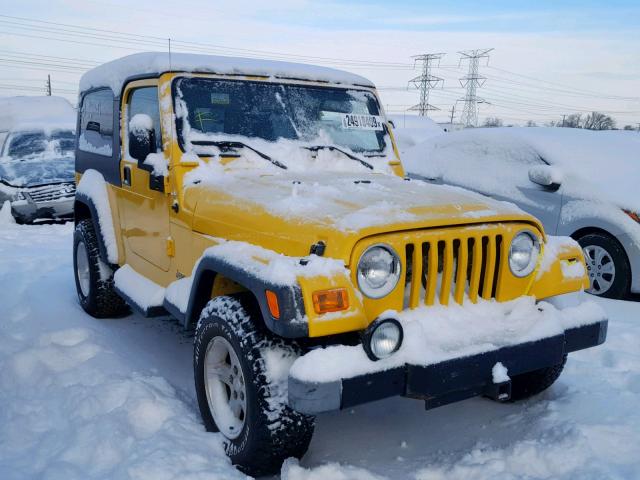 1J4FA49S84P759361 - 2004 JEEP WRANGLER / YELLOW photo 1