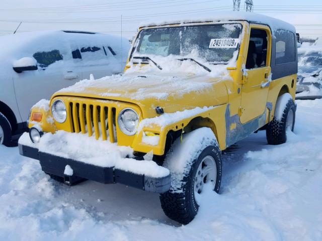 1J4FA49S84P759361 - 2004 JEEP WRANGLER / YELLOW photo 2