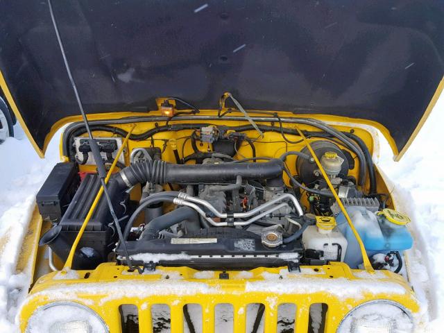 1J4FA49S84P759361 - 2004 JEEP WRANGLER / YELLOW photo 7