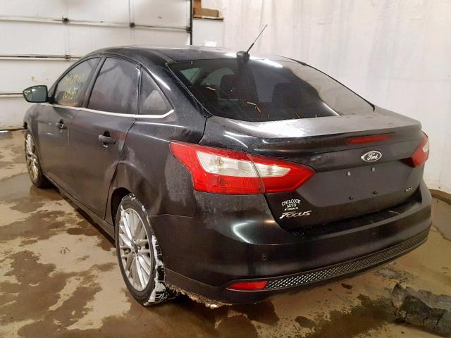 1FAHP3H27CL236997 - 2012 FORD FOCUS SEL BLACK photo 3