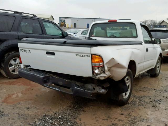 5TENL42N54Z438208 - 2004 TOYOTA TACOMA WHITE photo 4