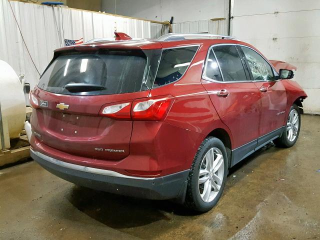 3GNAXXEV9KL100592 - 2019 CHEVROLET EQUINOX PR RED photo 4