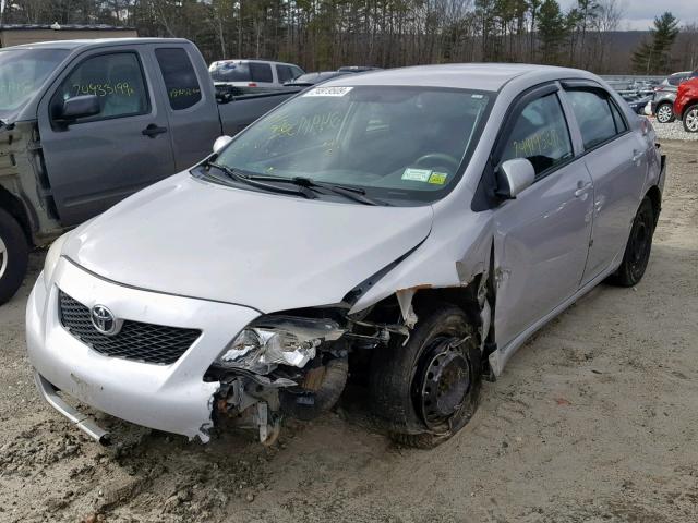 2T1BU4EE4AL500789 - 2010 TOYOTA COROLLA/S/ SILVER photo 2