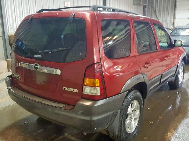 4F2CZ96183KM22789 - 2003 MAZDA TRIBUTE ES RED photo 4