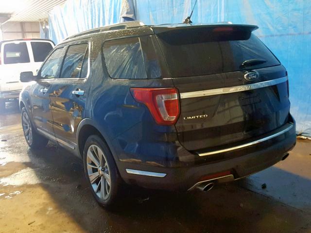 1FM5K8F85JGB32879 - 2018 FORD EXPLORER L BLACK photo 3