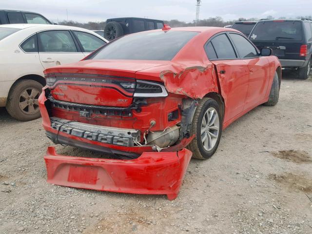 2C3CDXHG2GH319373 - 2016 DODGE CHARGER SX RED photo 4