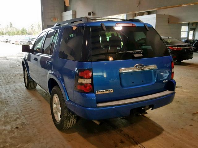 1FMEU7DE9AUA80400 - 2010 FORD EXPLORER X BLUE photo 3