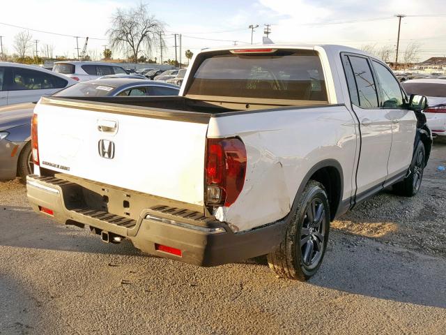 5FPYK2F1XJB000252 - 2018 HONDA RIDGELINE WHITE photo 4