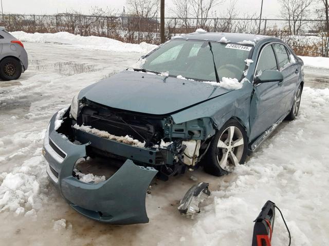 1G1ZJ57B49F134313 - 2009 CHEVROLET MALIBU 2LT GREEN photo 2