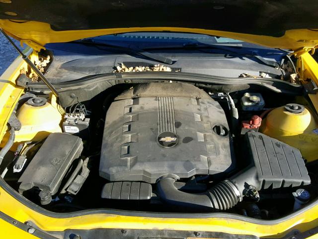 2G1FB1EV0A9185858 - 2010 CHEVROLET CAMARO LT YELLOW photo 7