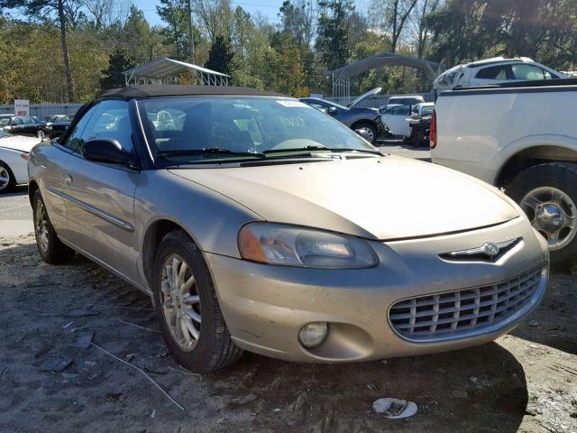 1C3EL55R22N349978 - 2002 CHRYSLER SEBRING LX GOLD photo 1