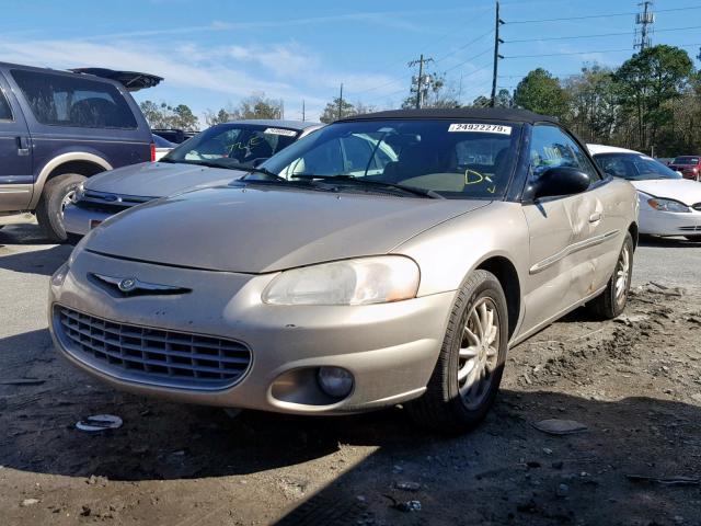 1C3EL55R22N349978 - 2002 CHRYSLER SEBRING LX GOLD photo 2