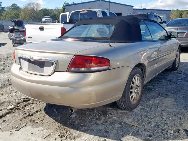 1C3EL55R22N349978 - 2002 CHRYSLER SEBRING LX GOLD photo 4