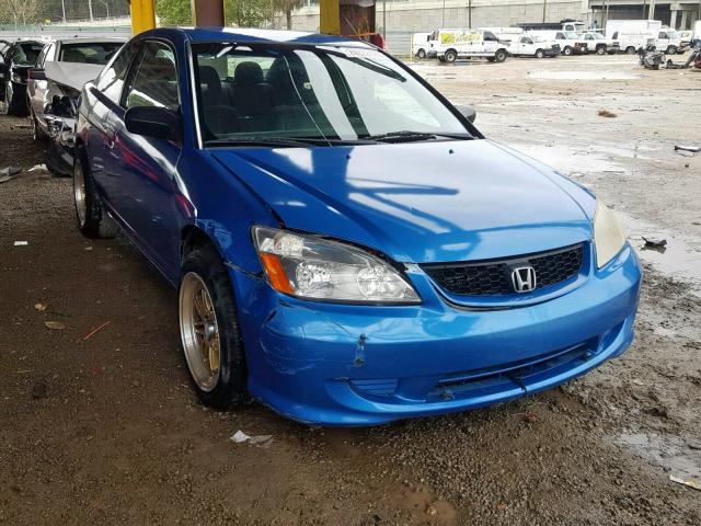 1HGEM21145L013290 - 2005 HONDA CIVIC DX V BLUE photo 1