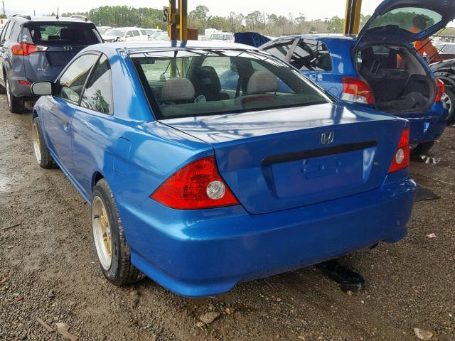 1HGEM21145L013290 - 2005 HONDA CIVIC DX V BLUE photo 3