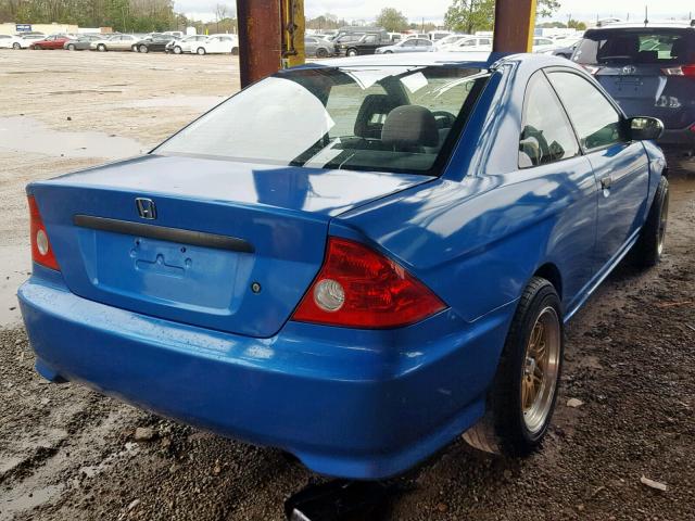 1HGEM21145L013290 - 2005 HONDA CIVIC DX V BLUE photo 4