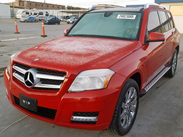 WDCGG5GB4BF683782 - 2011 MERCEDES-BENZ GLK 350 RED photo 2