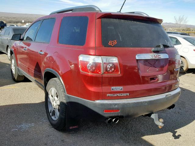 1GKEV13747J152572 - 2007 GMC ACADIA SLE MAROON photo 3