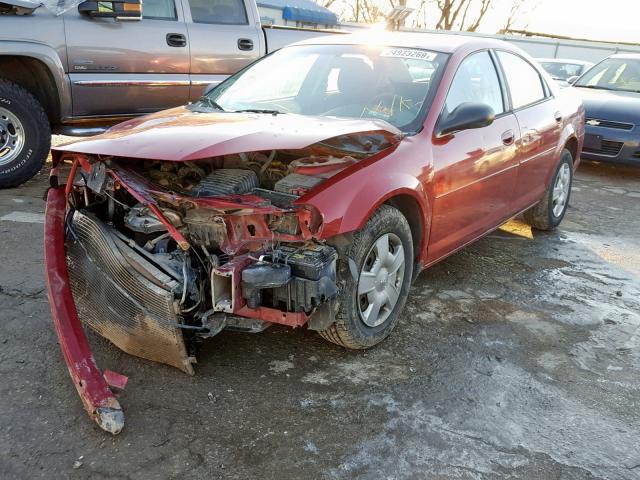 1B3EL46T15N600723 - 2005 DODGE STRATUS SX RED photo 2