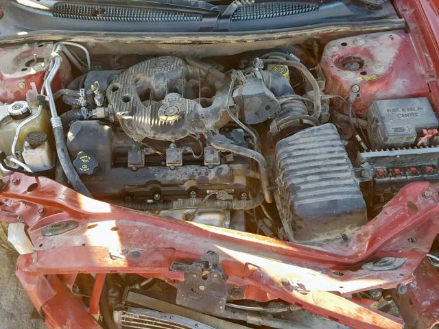 1B3EL46T15N600723 - 2005 DODGE STRATUS SX RED photo 7