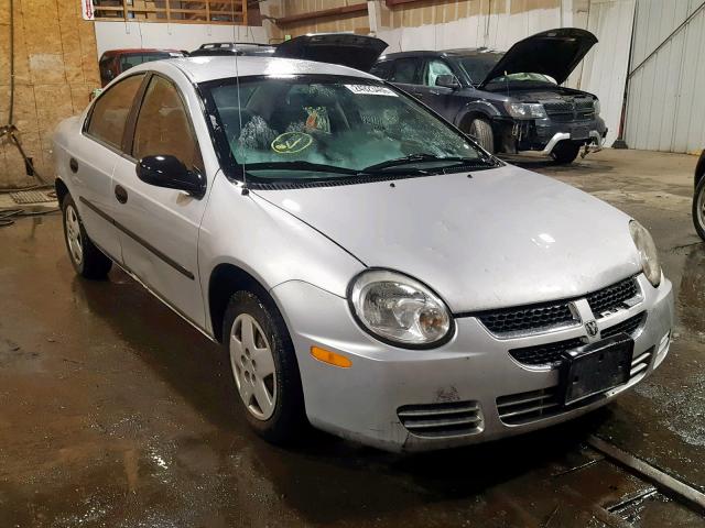 1B3ES26C14D624581 - 2004 DODGE NEON BASE SILVER photo 1