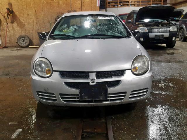 1B3ES26C14D624581 - 2004 DODGE NEON BASE SILVER photo 9