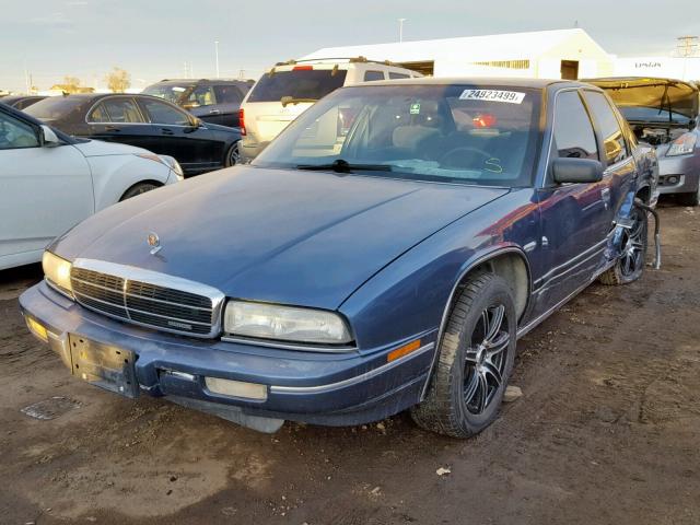 2G4WB54T2P1485046 - 1993 BUICK REGAL CUST BLUE photo 2