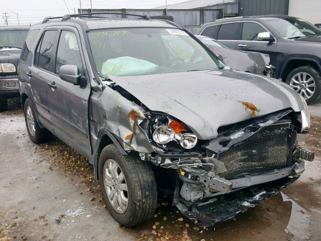 JHLRD78826C038774 - 2006 HONDA CR-V EX GRAY photo 1