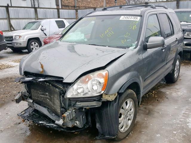 JHLRD78826C038774 - 2006 HONDA CR-V EX GRAY photo 2