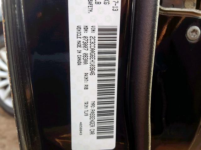 2C3CCAAG6EH103646 - 2014 CHRYSLER 300 BLACK photo 10