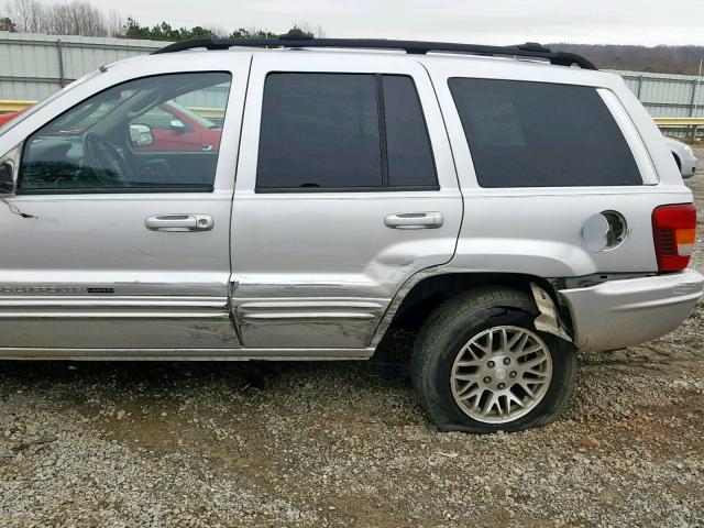 1J4GW58N64C259116 - 2004 JEEP GRAND CHER SILVER photo 9