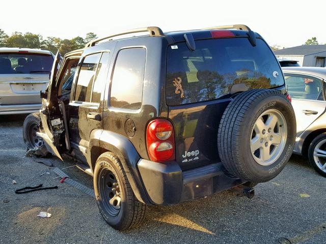 1J4GL48KX6W225660 - 2006 JEEP LIBERTY SP BLACK photo 3