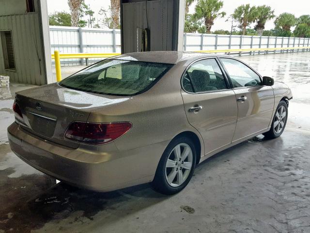 JTHBA30G855080208 - 2005 LEXUS ES 330 BEIGE photo 4