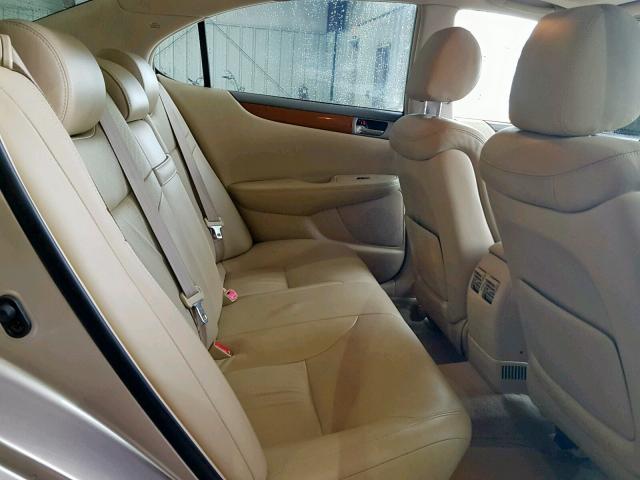 JTHBA30G855080208 - 2005 LEXUS ES 330 BEIGE photo 6